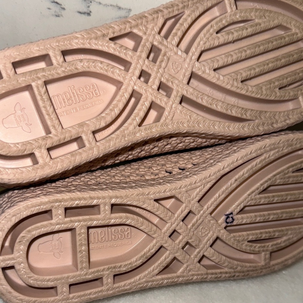 Jason Wu Melissa Woven Jelly Peep Toe Flats - Blush Pink size 10 - Picture 4 of 4